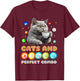 Bingo Player Cats and Bingo Perfect Combo Funny T-Shirt - T-Shirt | Maroon
