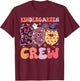 Kindergarten Boo Crew Funny Halloween Spooky Teacher Kids T-Shirt - T-Shirt | Maroon