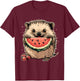 Watermelon Hedgehog Watermelons Fruit Artwork Strawberry T-Shirt - T-Shirt | Maroon