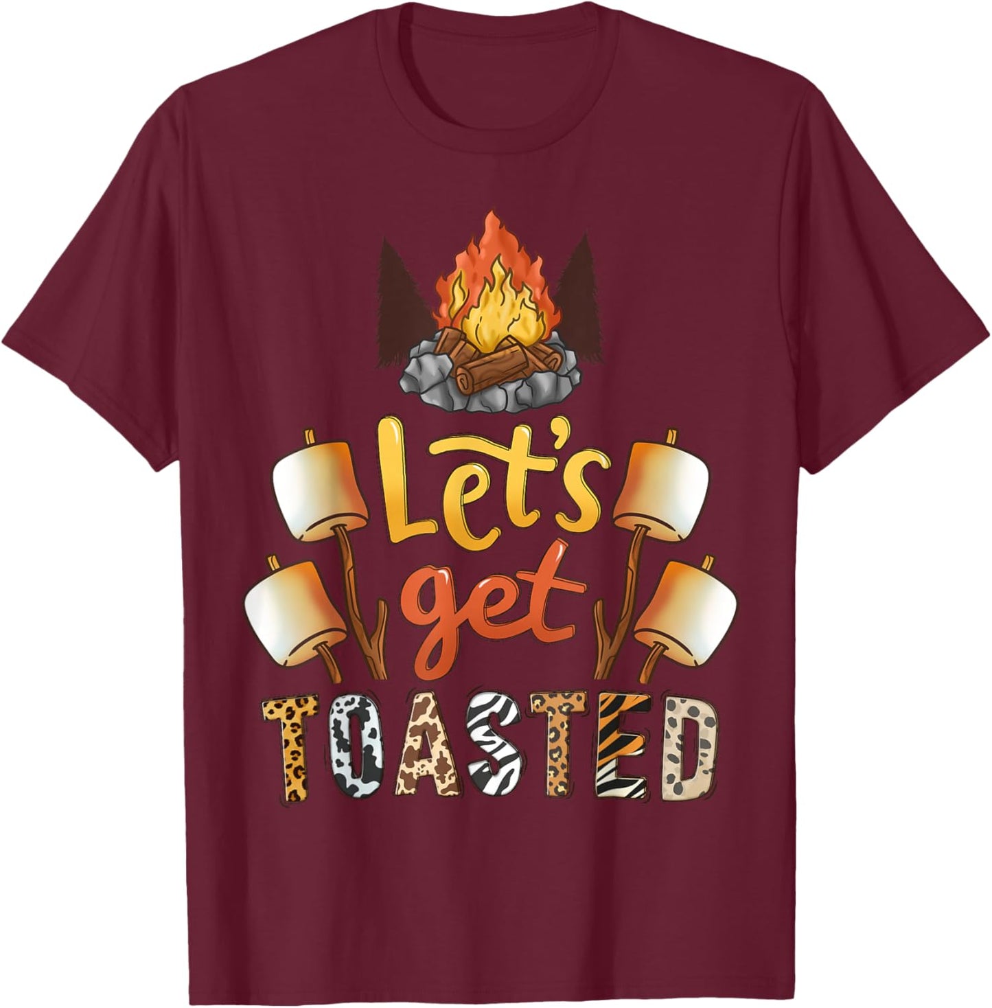 Camping Campfire Camp Co. Camping Campfire T-Shirt - T-Shirt | Maroon