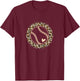 Cute Baseball Leopard Print Baseball Player Women Girls T-Shirt - T-Shirt | Maroon