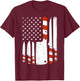 Chef Knives Cooking Utensil Cook American Flag Patriotic Women Men T-Shirt - T-Shirt | Maroon