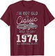 1974 Classic Car 51st Birthday T-Shirt - T-Shirt | Maroon