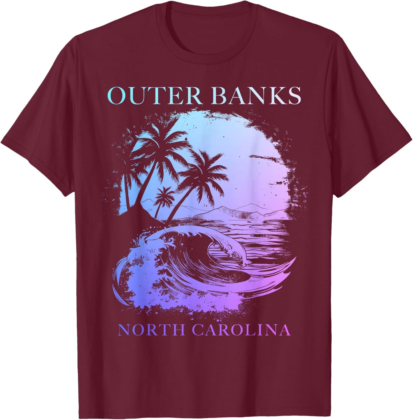 Outer Banks North Carolina T-Shirt - T-Shirt | Maroon