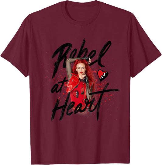 Disney Descendants 4: The Rise of Red Rebel at Heart T-Shirt - T-Shirt | Maroon