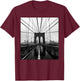 Brooklyn Bridge Photo Art NYC New York City Skyline Brooklyn T-Shirt - T-Shirt | Maroon