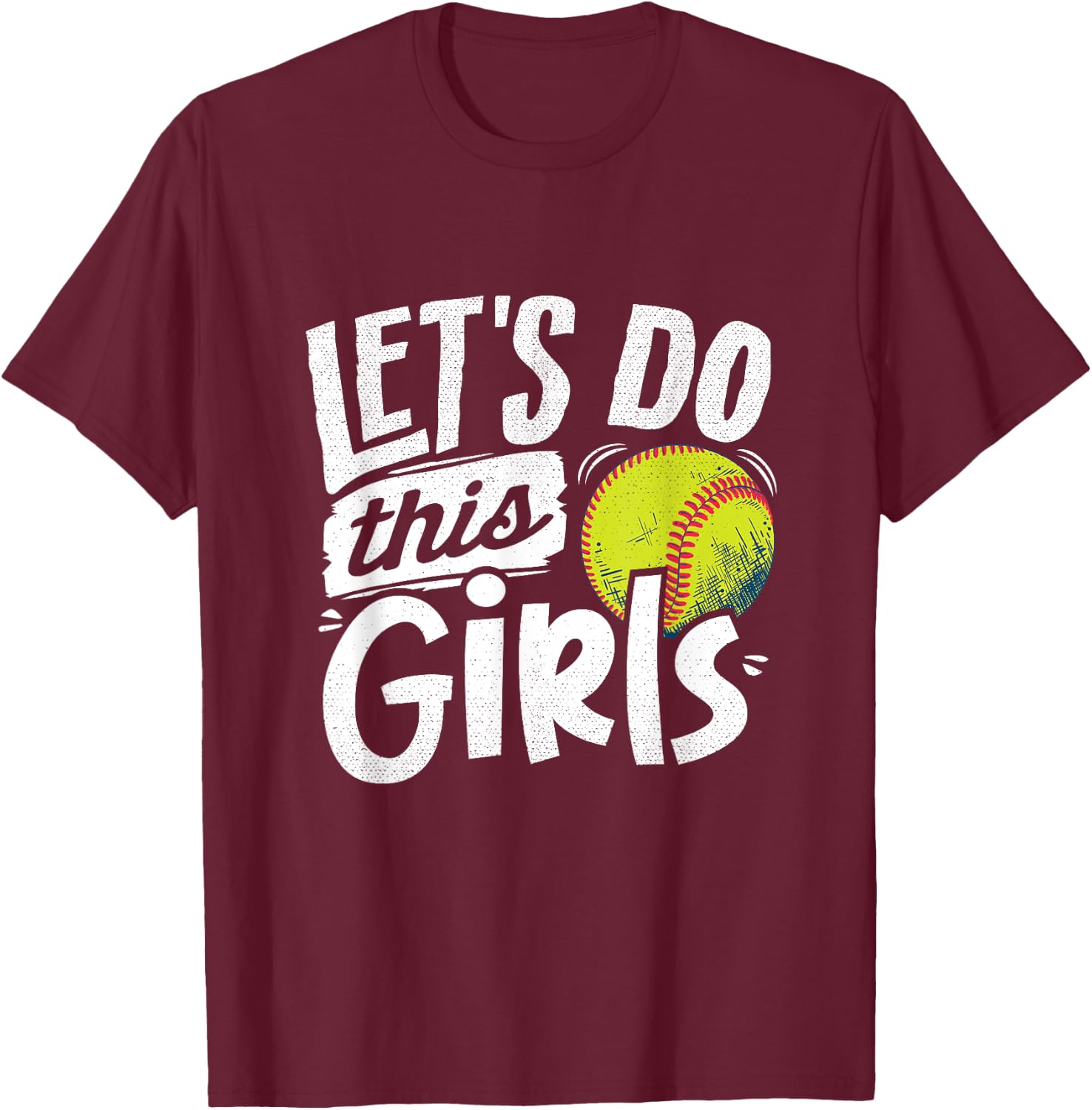 Softball Mom Women Girls Softball Lover T-Shirt - T-Shirt | Maroon