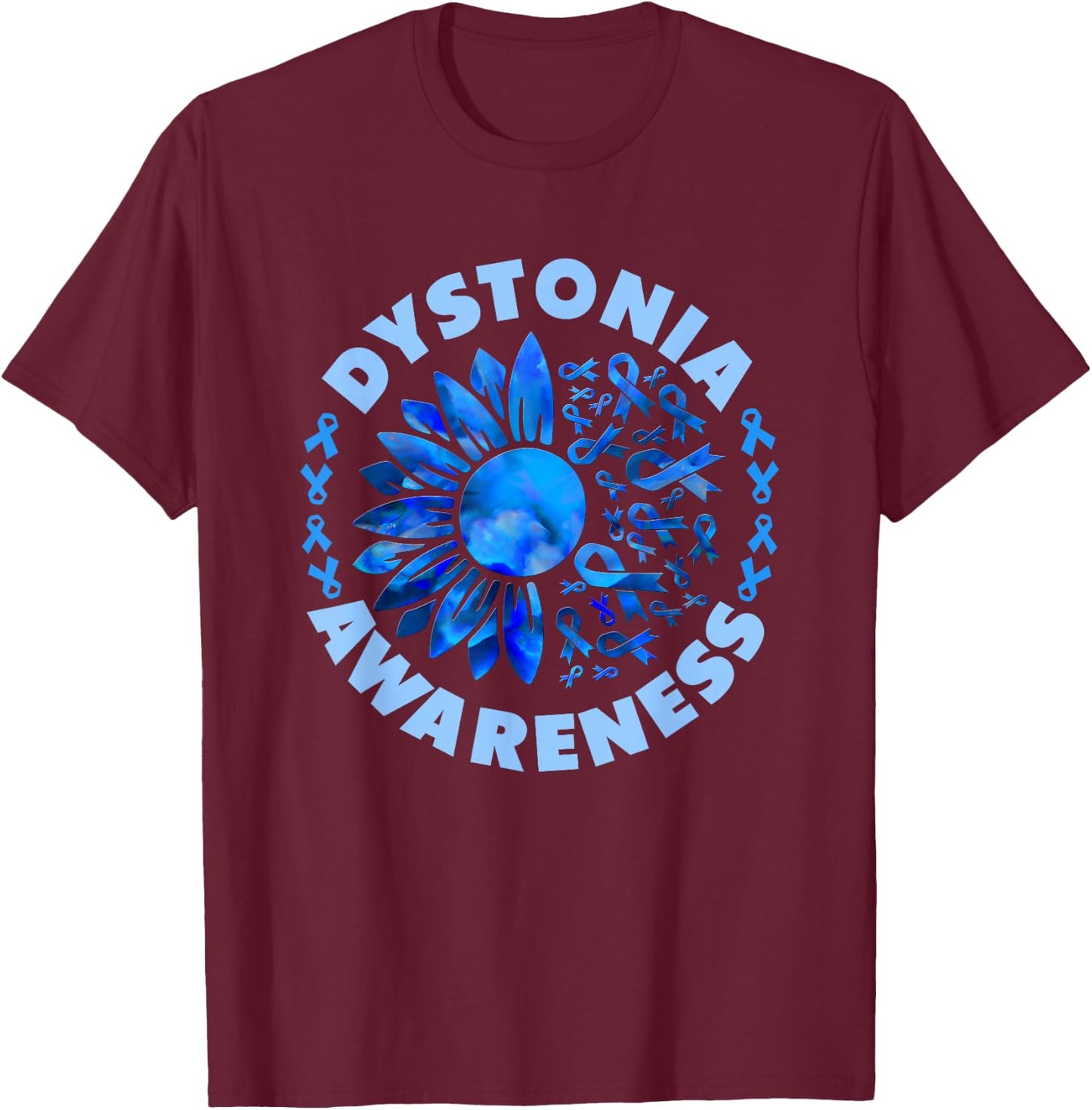 Dystonia Movement Disorder T-Shirt - T-Shirt | Maroon