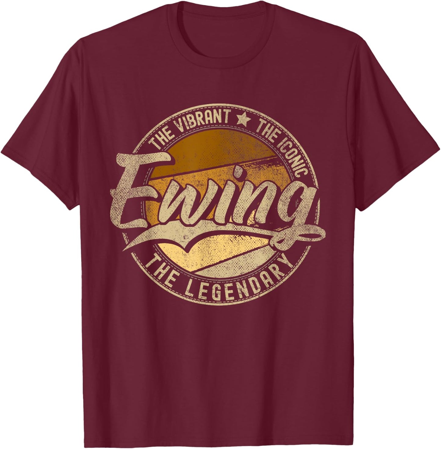 Ewing NJ | New Jersey | Vintage Distressed T-Shirt - T-Shirt | Maroon