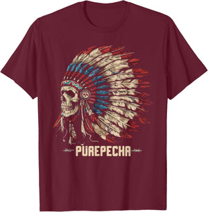 Indigenous People Mexico Native American Purepecha Tribe T-Shirt - T-Shirt | Maroon