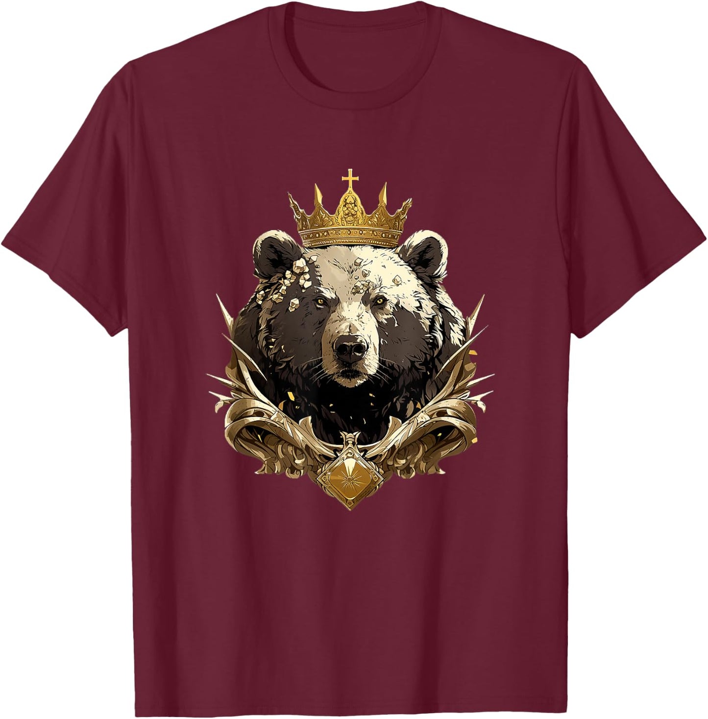 Bear King T-Shirt - T-Shirt | Maroon