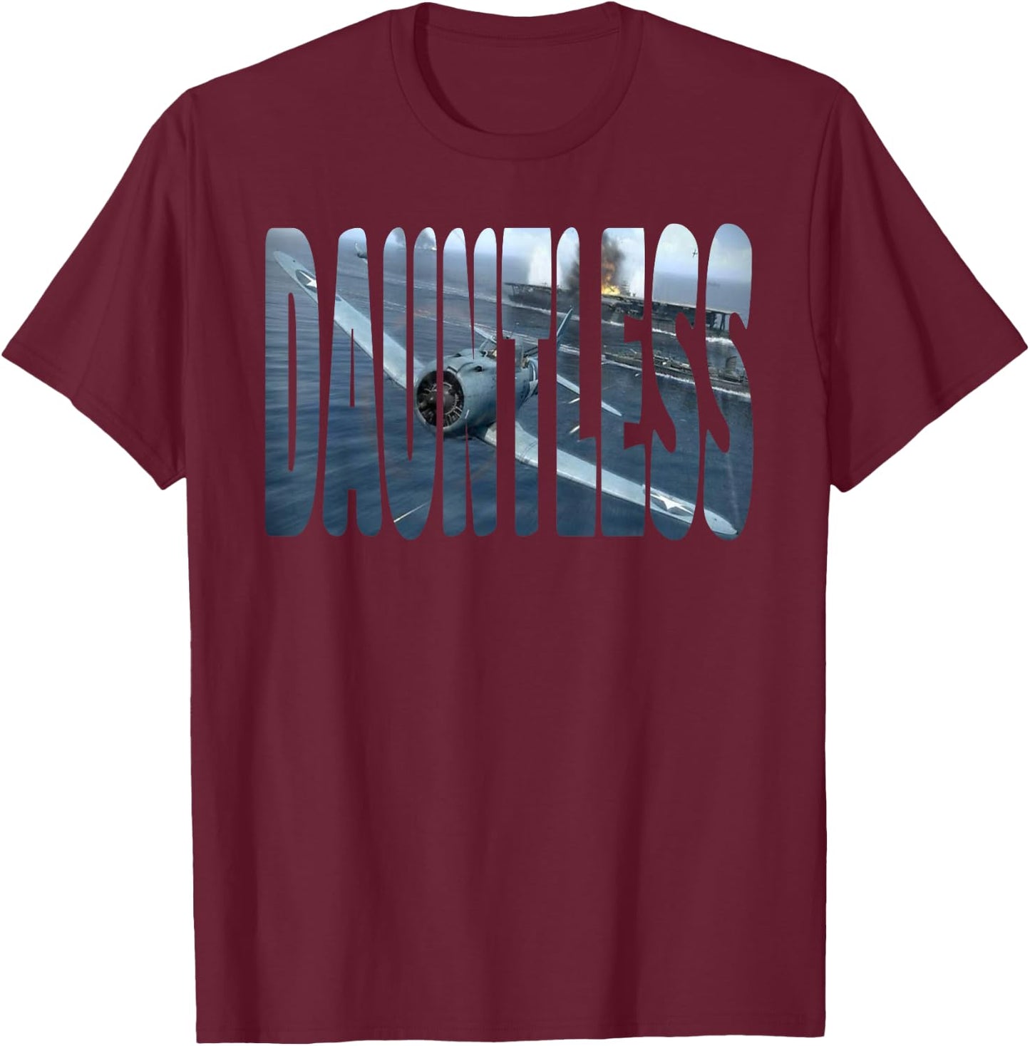 Military F&L Design Co. WW2 Warbirds SBD Dauntless Plane Aircraft Aviation Hobbyist , Small, Black T-Shirt - T-Shirt | Maroon