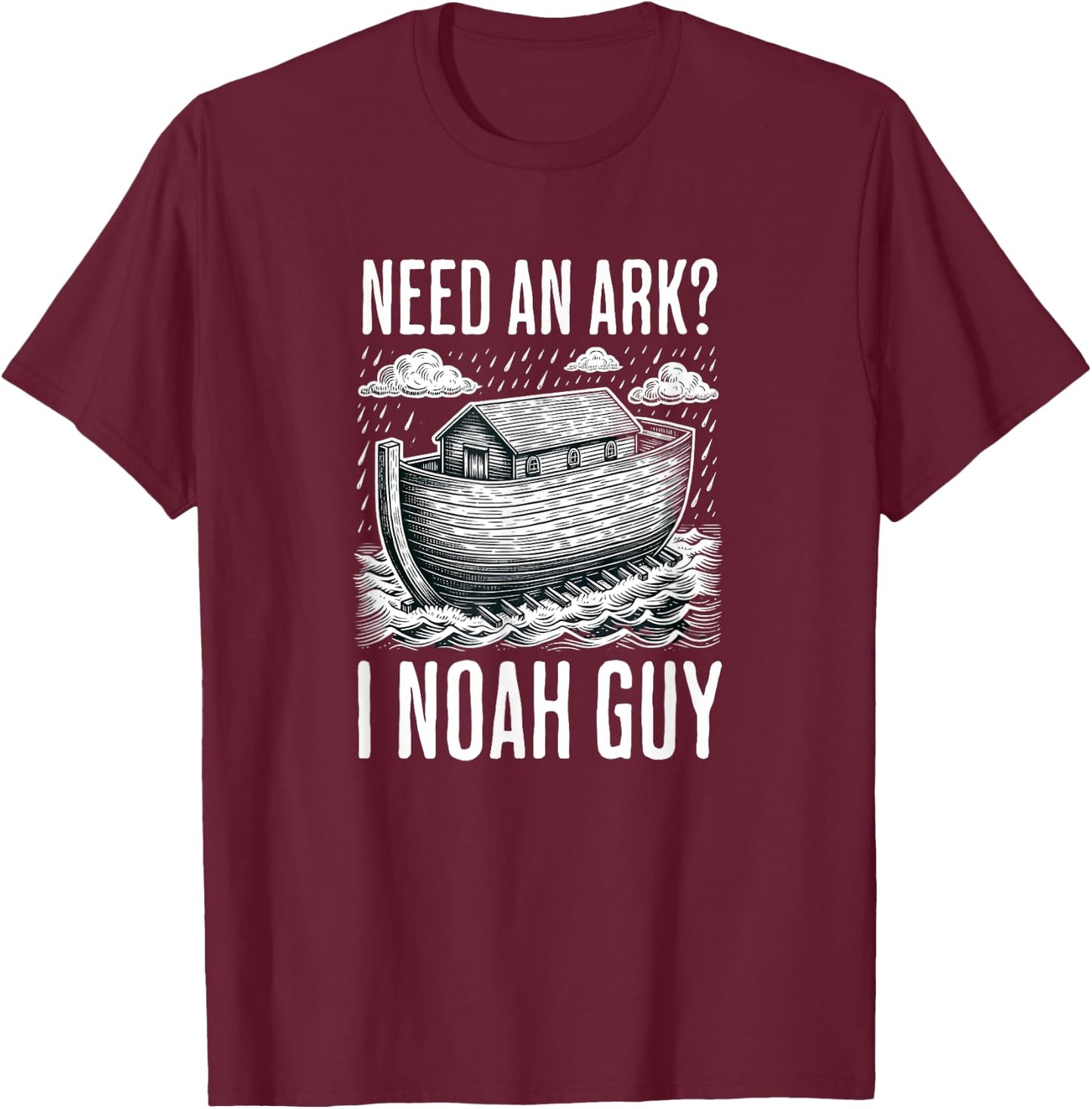 Funny Jesus Meme Christian God Noah's Ark Faith T-Shirt - T-Shirt | Maroon