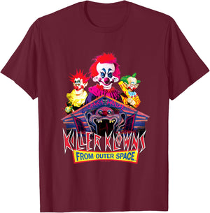 Killer Klowns from Outer Space Iconic Circus Klowns Poster T-Shirt - T-Shirt | Maroon