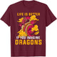 Dragon Creature Fire Fantasy Creature Magic Japanese T-Shirt - T-Shirt | Maroon
