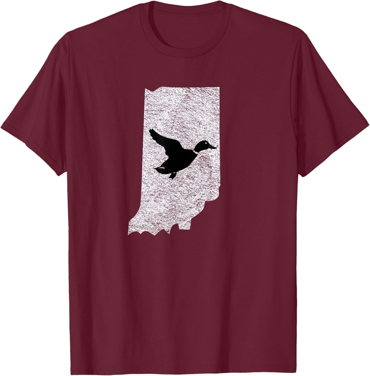 Indiana Duck Hunting Waterfowl Design T-Shirt - T-Shirt | Maroon