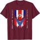 Costa Rican Puerto Rican Flags Ripped Costa Rica Puerto Rico T-Shirt - T-Shirt | Maroon