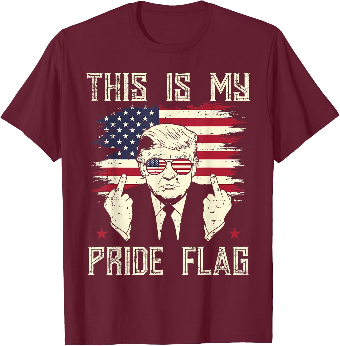 Funny American Flag USA 4th of July Patriotic Men Women T-Shirt - T-Shirt | Maroon