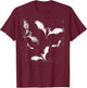 Bats Vampire Horror Spooky Art Halloween Goth Alt Aesthetic T-Shirt - T-Shirt | Maroon