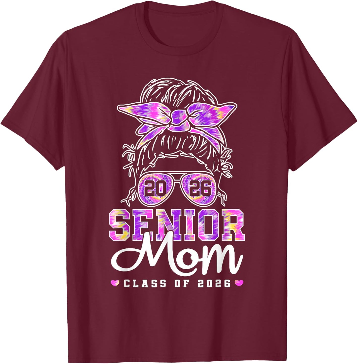 Senior Mom 2026 Mother Of Senior 2026 Class Of 2026 Mama T-Shirt - T-Shirt | Maroon