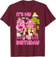 It’s My 8th Birthday Farm Animals 8 Year Old Girl Party T-Shirt - T-Shirt | Maroon