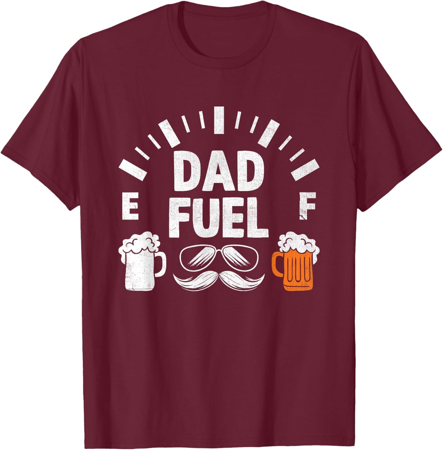 Dad Fuel Beer Drinking Father's Day Family Father T-Shirt - T-Shirt | Maroon