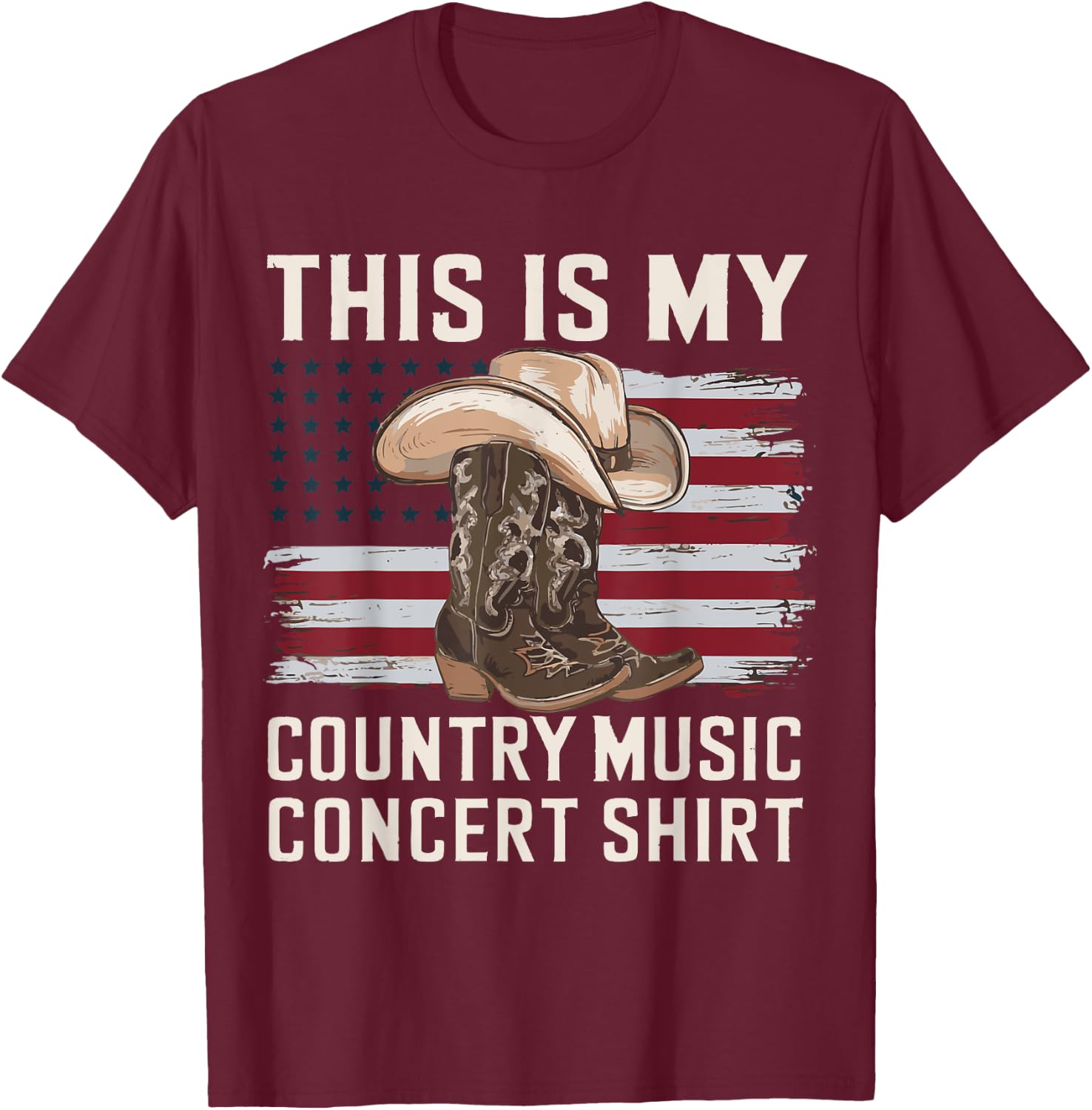This Is My Country Concert T-Shirt - T-Shirt | Maroon