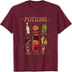 Harry Potter and The Chamber of Secrets Potions Textbook T-Shirt - T-Shirt | Maroon