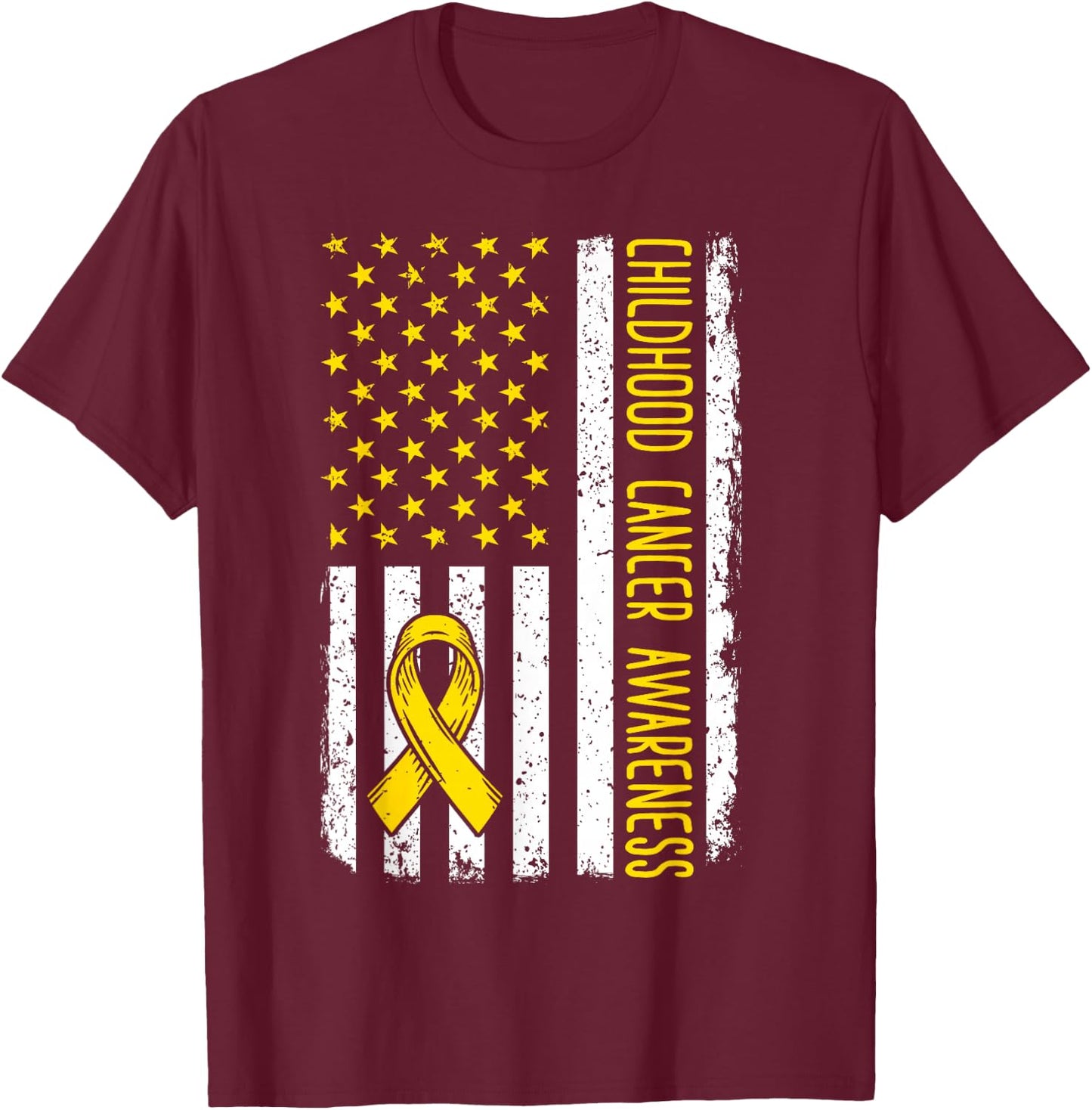 Childhood Cancer Awareness Shirt 2024 Childhood Cancer T-Shirt - T-Shirt | Maroon