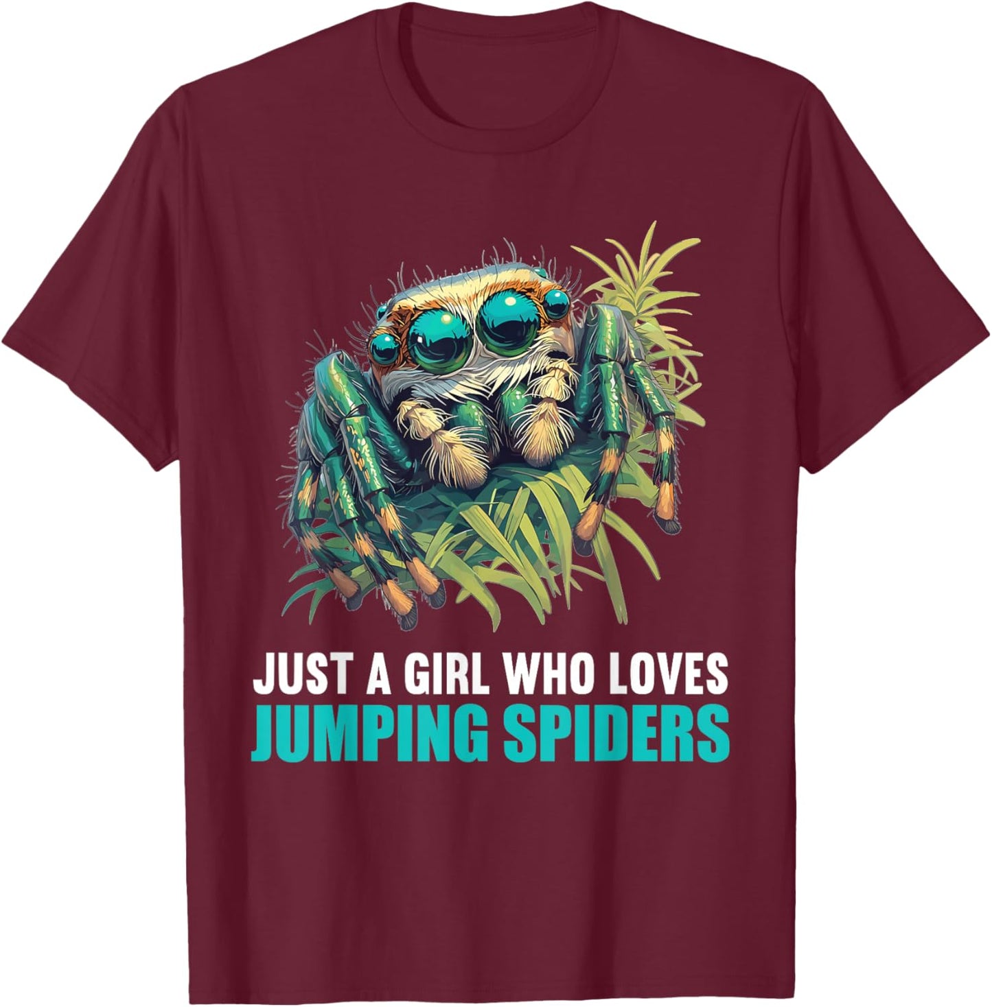 Jumping Spiders Jumping Spider T-Shirt - T-Shirt | Maroon