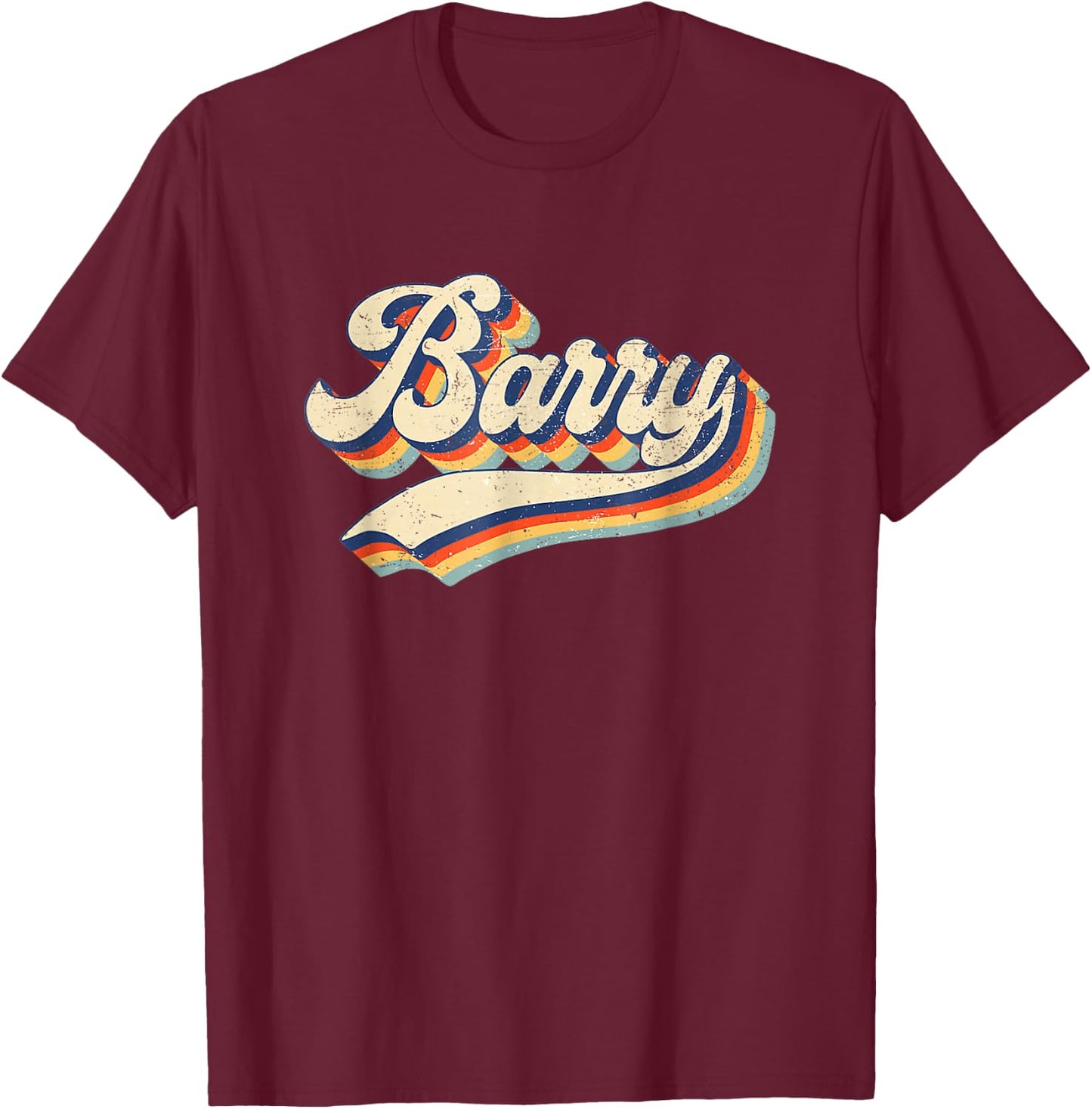 Funny Retro Vintage Barry First Name Barry T-Shirt - T-Shirt | Maroon