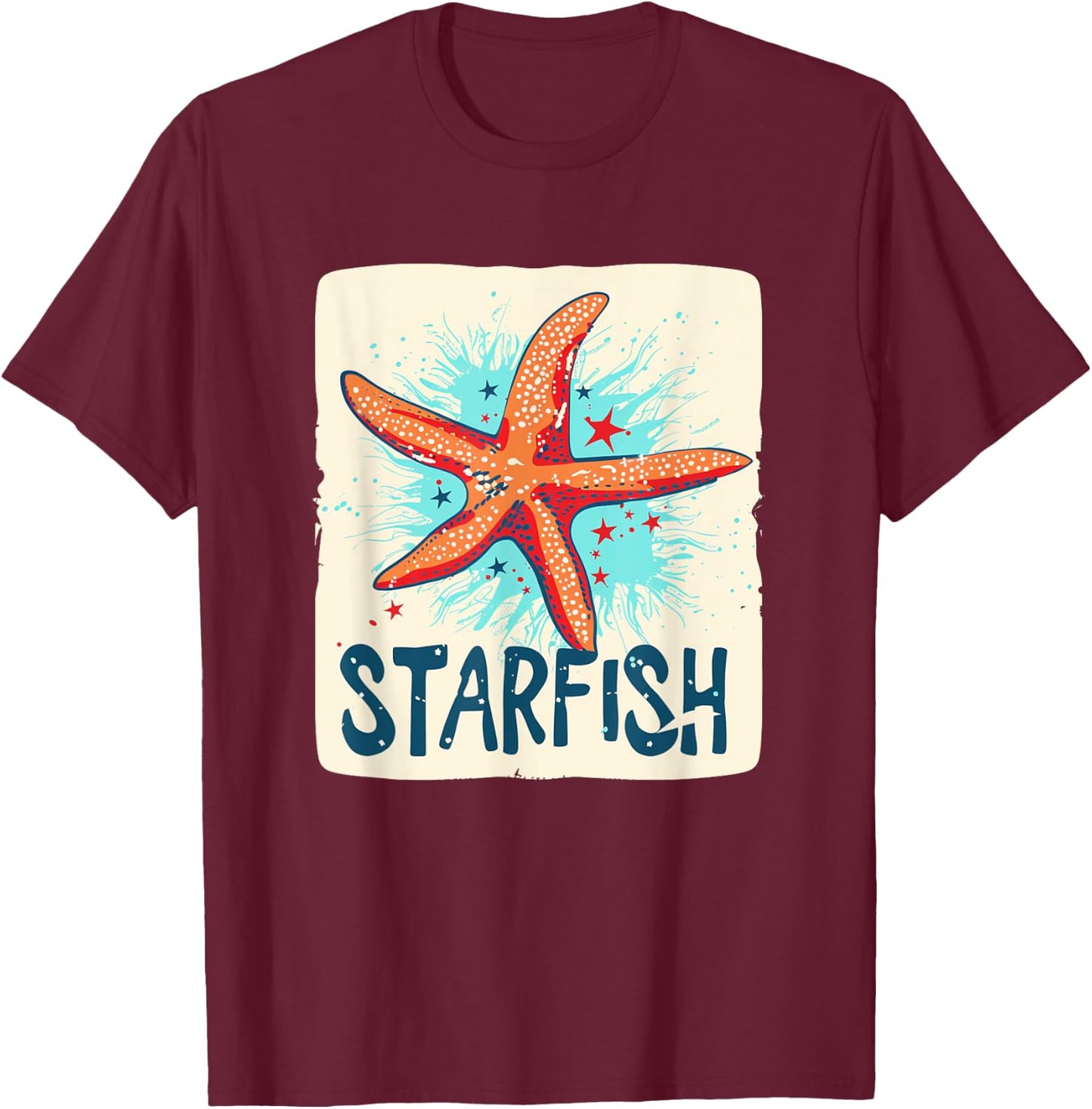 Funny Starfish Costume for Boys and Girls T-Shirt - T-Shirt | Maroon