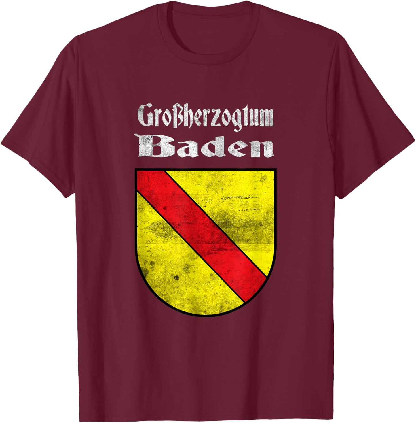Great Duke Baden Württemberg Flag Badian T-Shirt - T-Shirt | Maroon