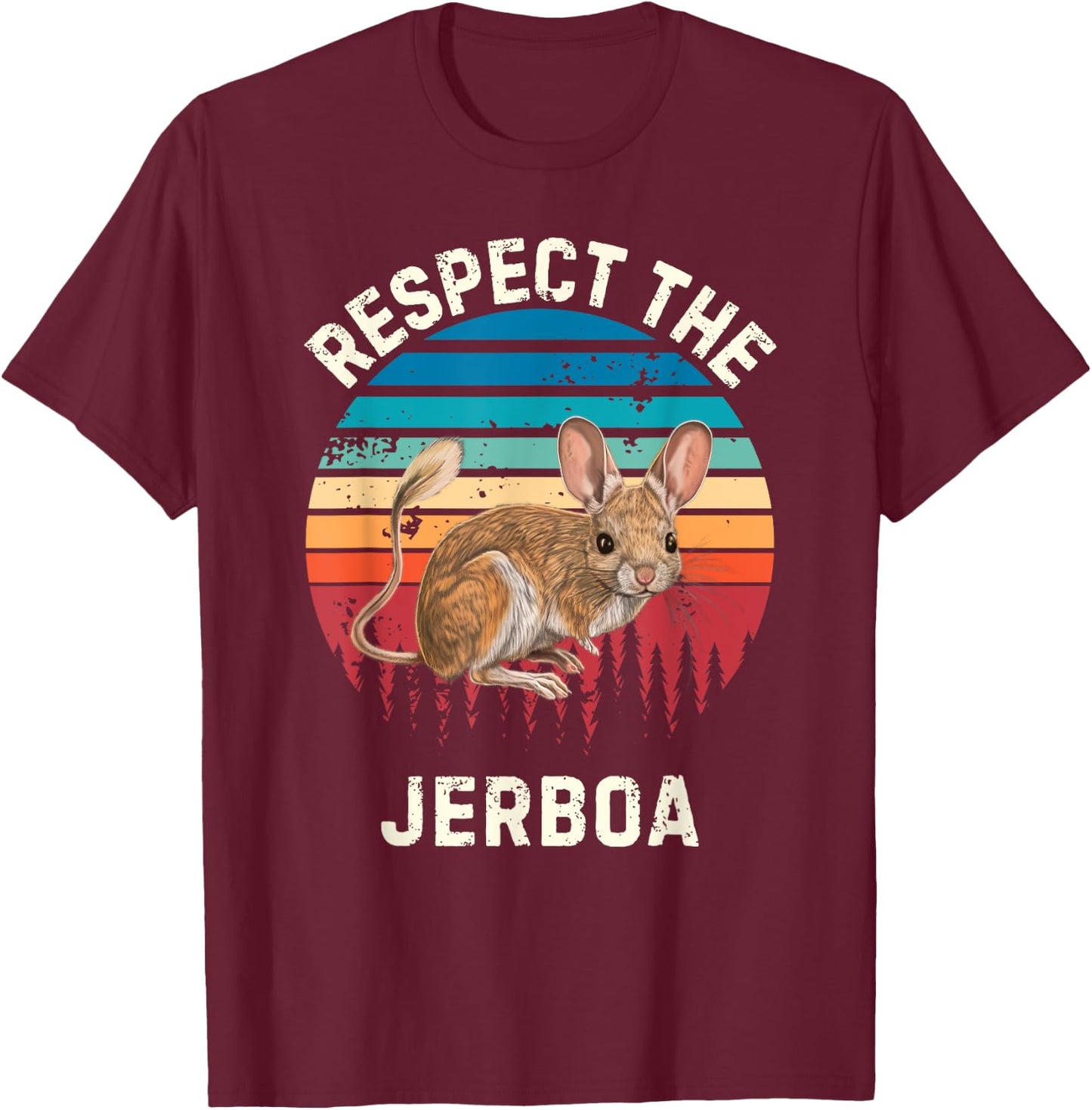 Retro Respect The Jerboa Vintage Grunge Jerboa Lover T-Shirt - T-Shirt | Maroon