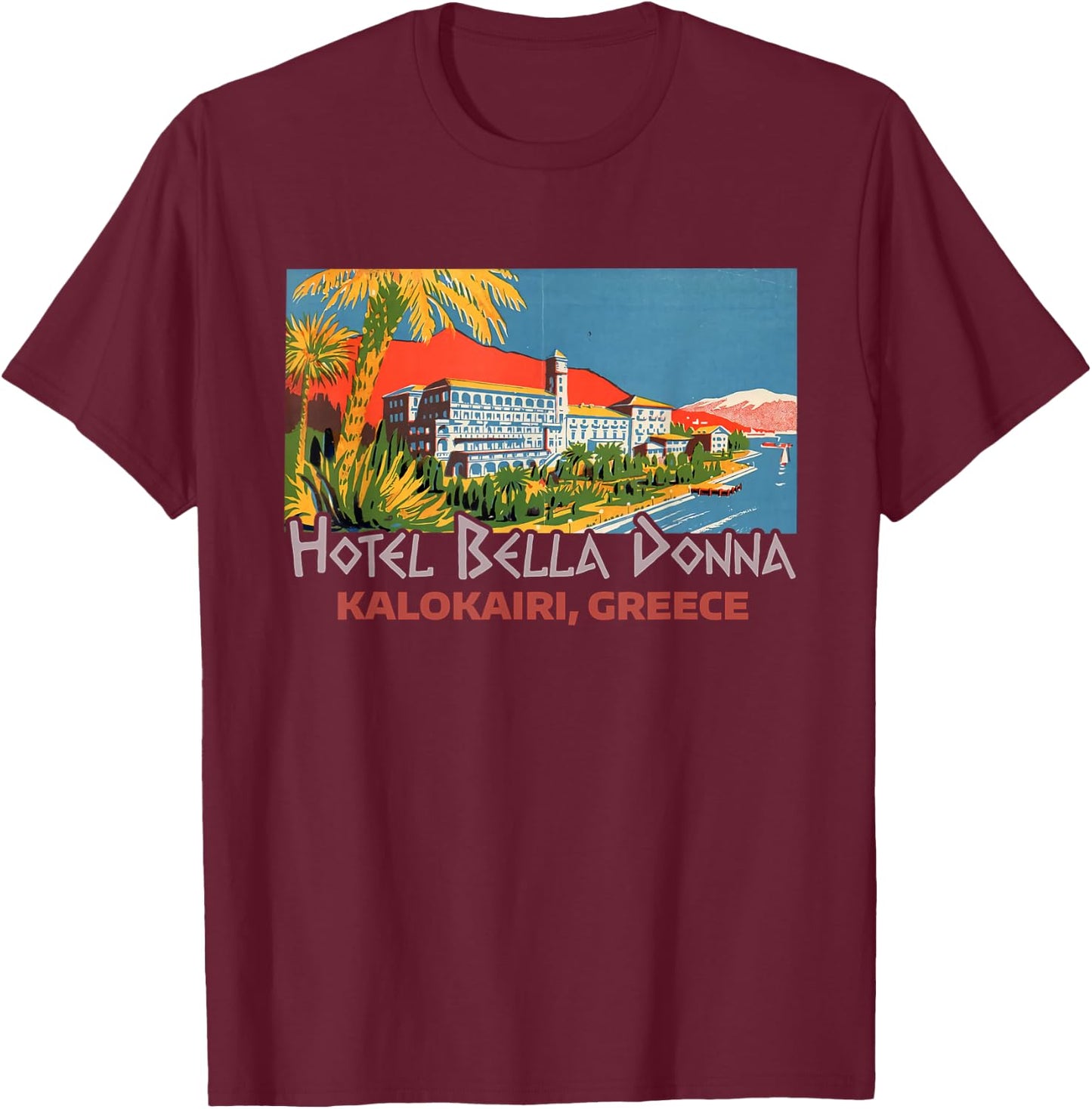 Mamma Musical Bella Donna Kalokairi Greek Island T-Shirt - T-Shirt | Maroon
