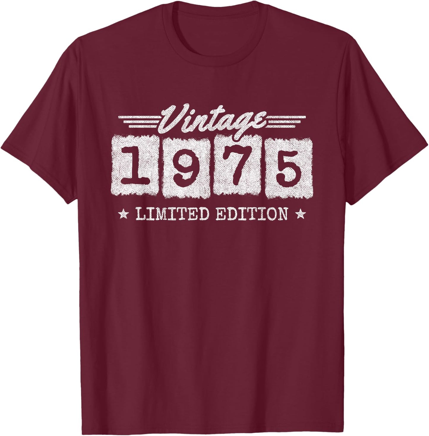 Vintage 1975 - 1975 Birthday Year - 1975 Limited Edition T-Shirt - T-Shirt | Maroon