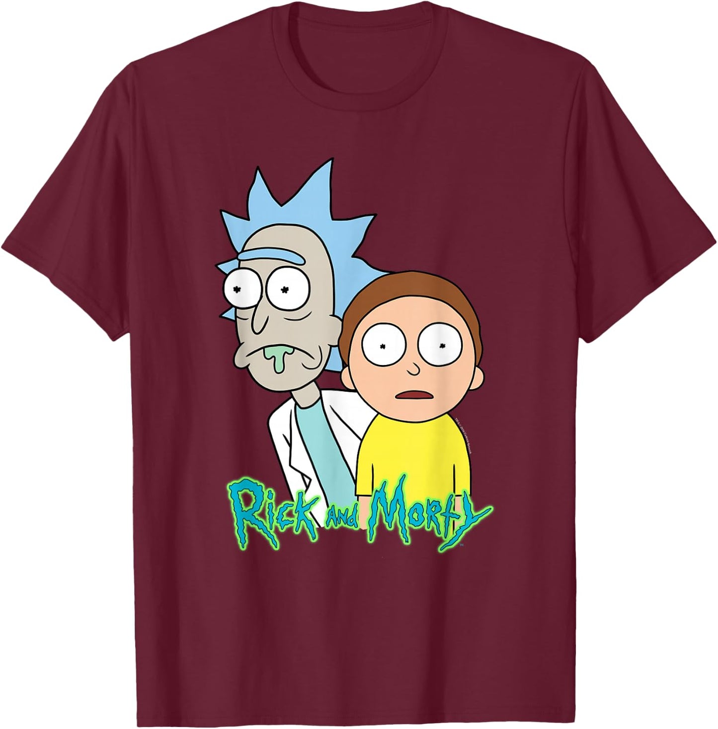 Rick & Morty Rick and Morty Stunned T-Shirt - T-Shirt | Maroon