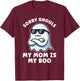 Halloween Ghost My Mama is my Boo Boys Kids Mom is my Boo T-Shirt - T-Shirt | Maroon