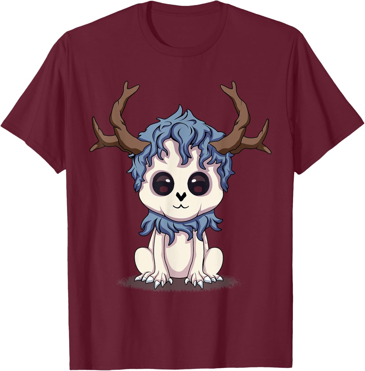 Wendigo Cute Cryptid Kawaii Monster Funny Local Cryptid T-Shirt - T-Shirt | Maroon