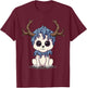 Wendigo Cute Cryptid Kawaii Monster Funny Local Cryptid T-Shirt - T-Shirt | Maroon