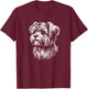 Morkie Dog Face Art Design And Men T-Shirt - T-Shirt | Maroon