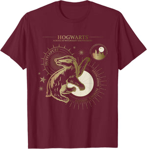 Harry Potter Dedication, Patience, Loyalty, Hufflepuff T-Shirt - T-Shirt | Maroon