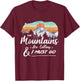 The Mountains are calling and i must go wild bear Sunset T-Shirt - T-Shirt | Maroon