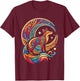 Fox Tribal Wildlife Animal Forest - Moon T-Shirt - T-Shirt | Maroon