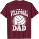 Funny Volleyball Dad Vintage Daddy Volleyball Player Men T-Shirt - T-Shirt | Maroon