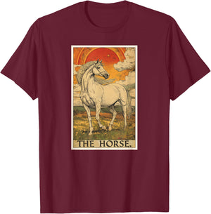 Horse Tarot Card Horses Horse T-Shirt - T-Shirt | Maroon
