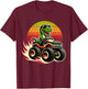 Dinosaur Sunglasses Retro Monster Truck T-Shirt - T-Shirt | Maroon