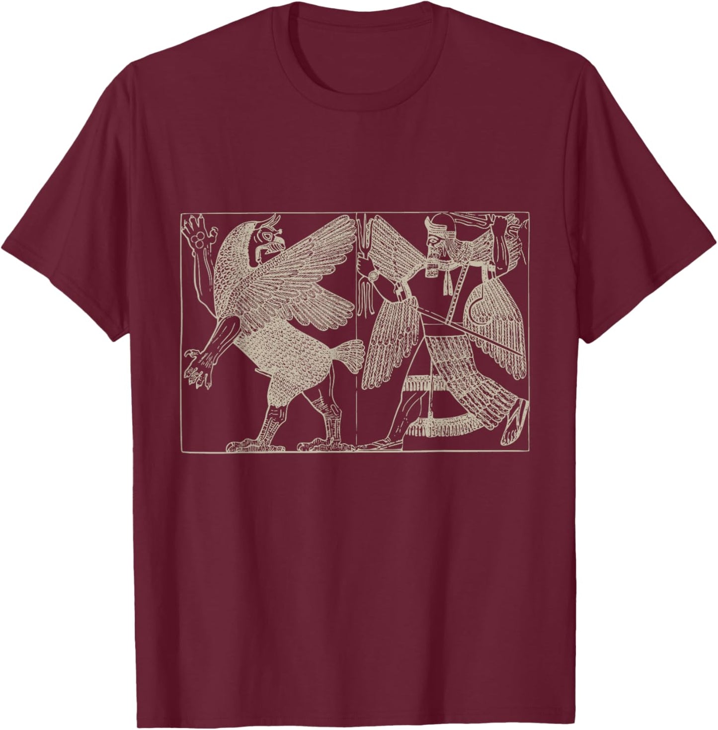 Assyrian Sumerian Mythology Enlil Marduk Tiamat T-Shirt - T-Shirt | Maroon
