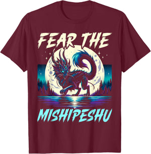 Mishipeshu Mythical Creature Cryptozoology Cryptid T-Shirt - T-Shirt | Maroon