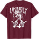 Provocative and Expressive - Rebellious Fashion UNHOLY T-Shirt - T-Shirt | Maroon